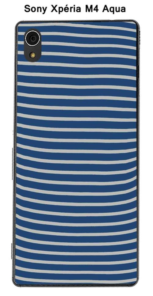 Coque Marinière-D pour Sony Xpéria M4 Aqua