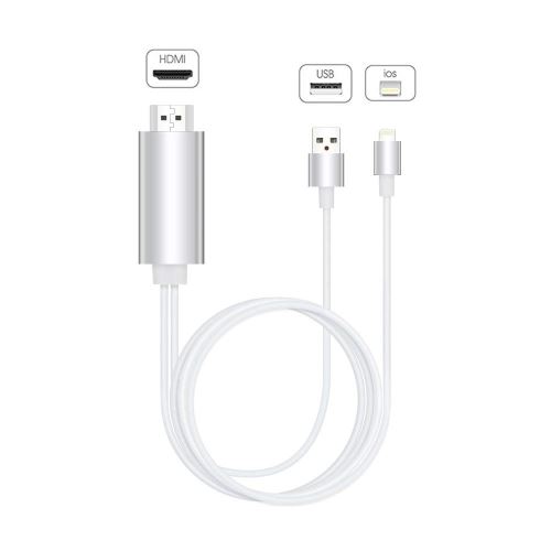 VSHOP® Câble adaptateur Lightning vers HDMI/HDTV/ AV TV pour Apple iPhone 5 5 C 5S/6/6S 6 Plus