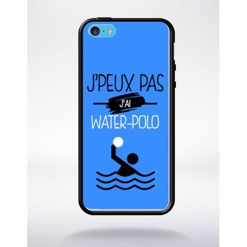 Coque j peux pas j ai water polo 3 compatible apple iphone 5c bord noir silicone