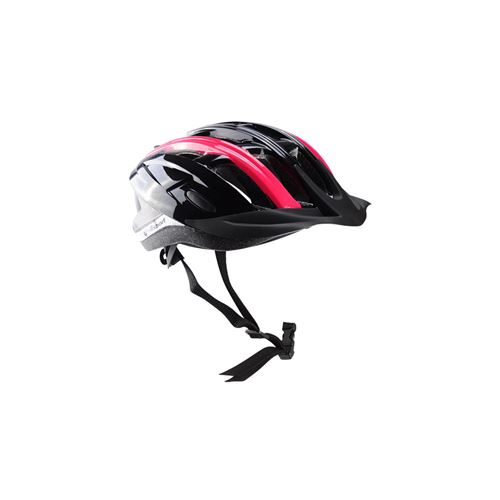 Casque route/vtt polisport ride in noir/fushia in-mold avec reglage occipital 58/62