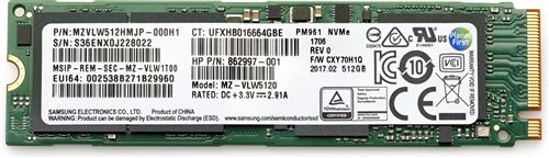 hp hp 512gb tlc pci-e 3x4 nvme ssd f/ dedicated notbook noir