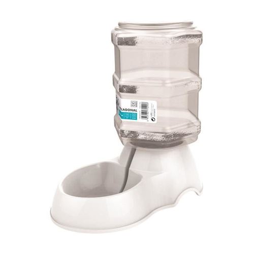 M-pets Distributeur Deau Hexagonal - 3500ml - Blanc - Pour Chien