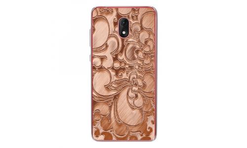 Coque souple pour Wiko Lenny 5 avec impression Motifs arabesque bronze