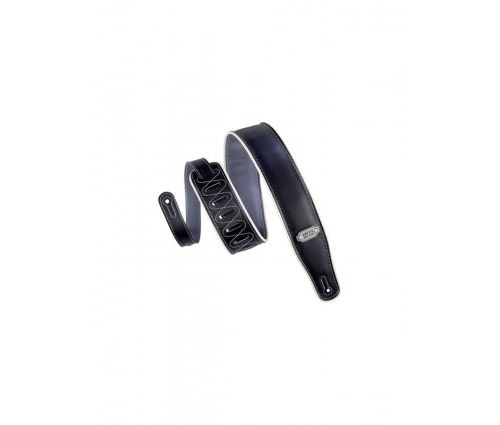 Levy's M26VCP-BLK - Sangle Guitare Vinyle Black