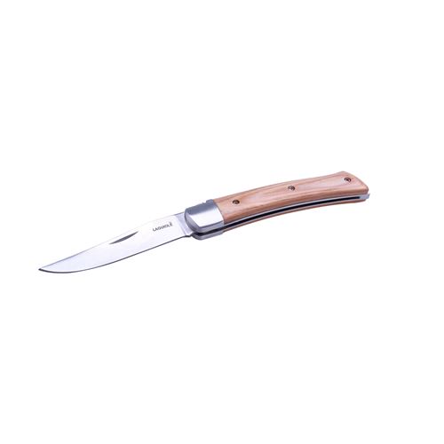 Couteau pliant forme rustique beige/marron clair - acier inoxydable, bois pakka - Couteau pliant pour un usage quotidien - Coffret cadeau