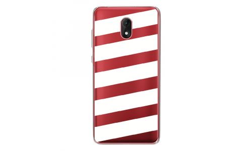 Coque souple pour Wiko Lenny 5 avec impression Motifs bandes blanches