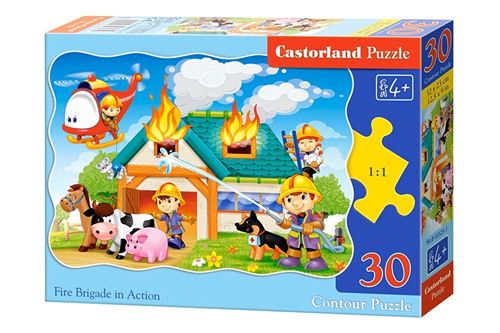 Puzzle 30 Pièces : Fire Brigade in Action, Castorland