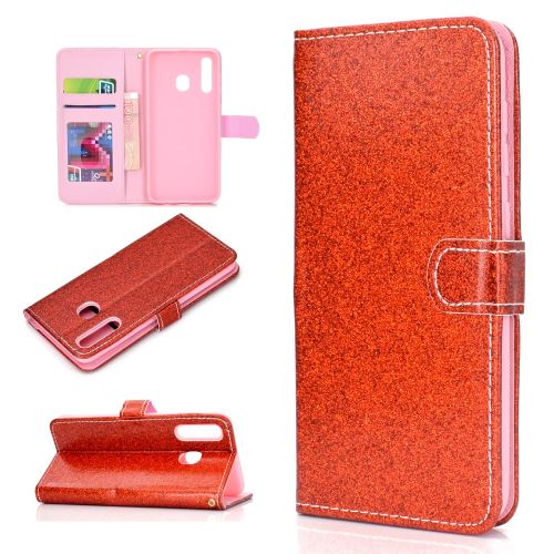 Etui en PU flash rouge pour votre Samsung Galaxy A20e