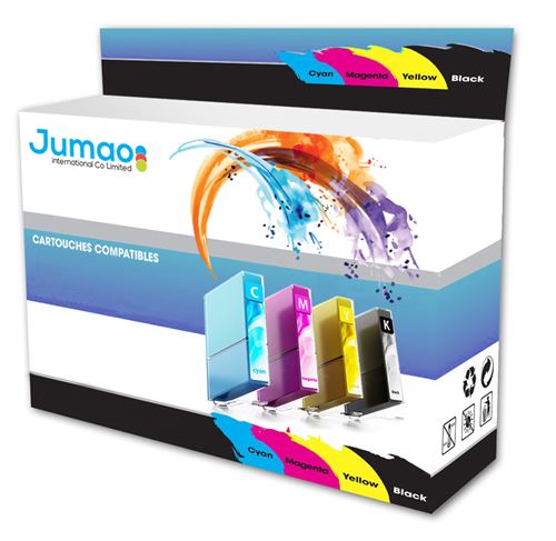 Toner Jumao 4 cartouches jet d'encre type compatibles pour HP Officejet  Pro 8600 plus