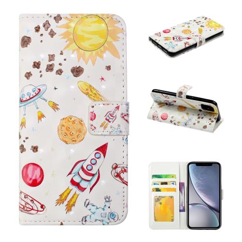 Etui en PU décor spot avec support Pizza pour votre Apple iPhone XR (2019) 6.1 pouces