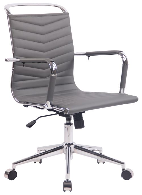 Fauteuil de bureau Burnley Similicuir ou véritable Cuir , Gris/Similicuir