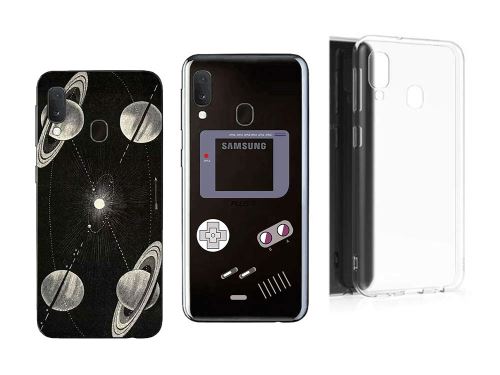 3 coques pour Samsung Galaxy A20E gel souple résistant Anti Choc avec Impression de qualité