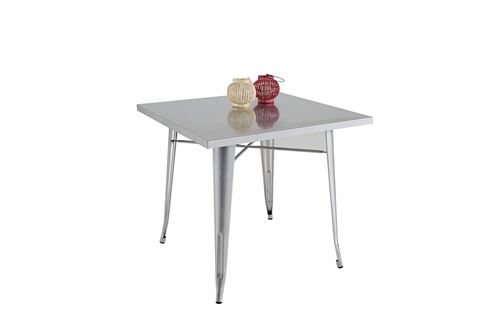 argent Table basse en métal