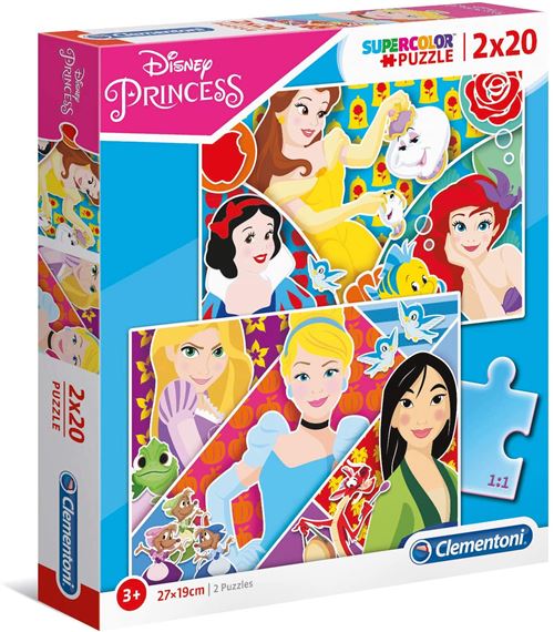Clementoni puzzle SupercolorPrincesse junior 2 puzzles
