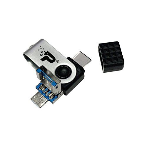 Patriot Memory Pef64gtri3usb 64 Go USB 3.1 Flash Drive avec Construit en Type A/Type C/Micro-B Connecteurs