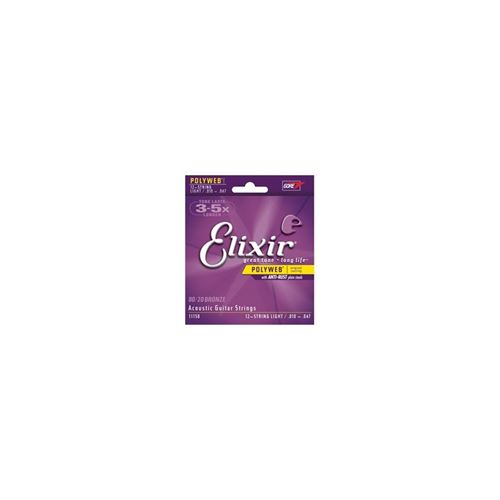 Elixir 11150 Polyweb Light 10-47 / 10-27 - Jeu 12 Cordes Guitare Acoustique - Image 1