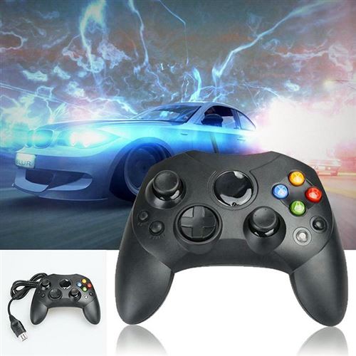 Qumox Manette de jeu filaire contrôleur compatible pour Xbox Classic, PAS pour Xbox360 et Xbox One