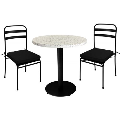 TERRAZZO - Table de repas noire granito