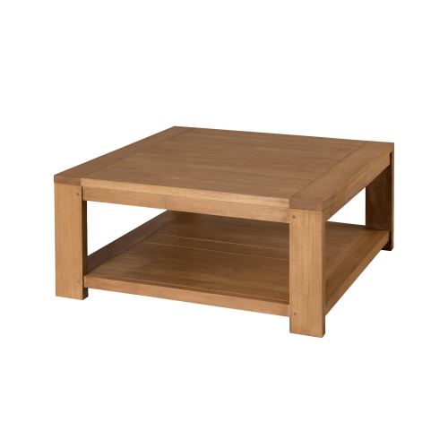Table Basse Carree 80 X 80 Cm Sous Plateau Hambourg Bois Naturel