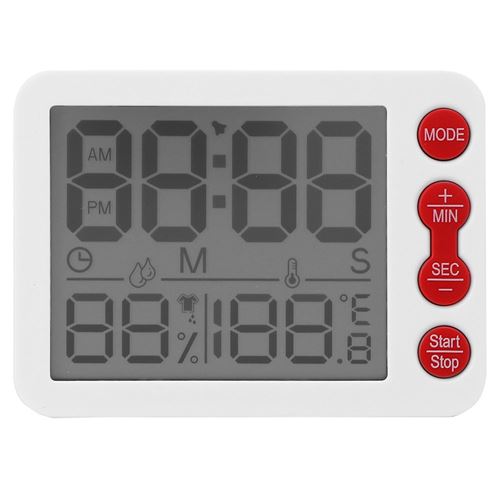 Thermomètre d'intérieur TS‑9606 multifonctionnel Compteur de température humidité