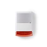 NEDIS DUMSS20WT Sirène de Sécurité Factice, IP44, Blanc/Orange