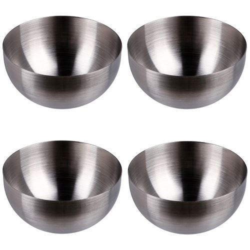 4 domes de présentation inox