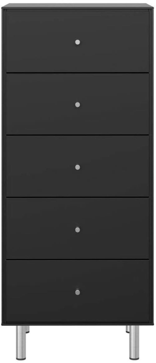 Meuble chiffonnier coloris noir - 111.3 x 47 x 40 cm -PEGANE-