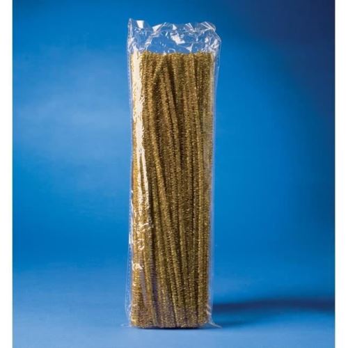 PBX2470054 - Playbox - Fluffy chenille (gold) - 30 cm, Ï 6 mm - 100 pcs - Model Kit plastique