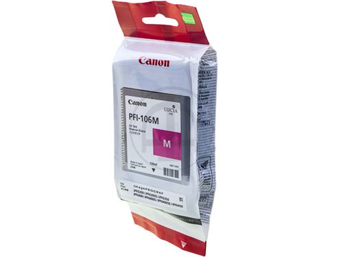 Canon PFI-106 M - 130 ml - magenta - original - réservoir d'encre - pour imagePROGRAF iPF6400, iPF6400SE, IPF6450