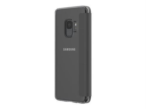 Incipio NGP Folio - Flip cover voor mobiele telefoon - grijs, transparant - voor Samsung Galaxy S9