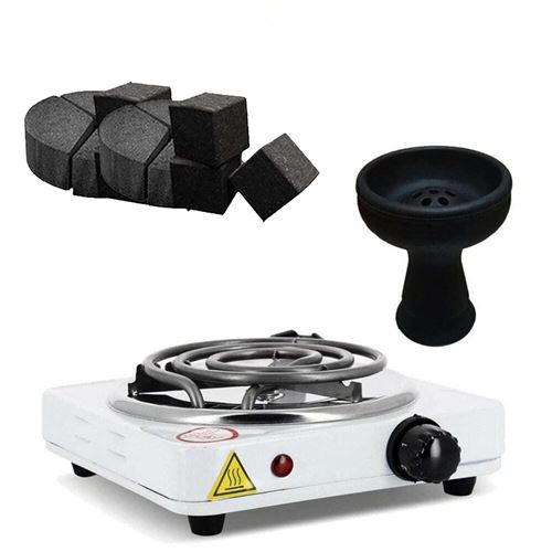 Pack mod chicha système de plaque de chauffe allume charbon foyer silicone et charbon coco