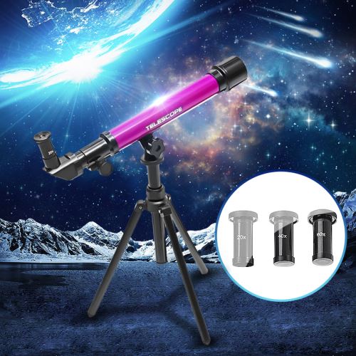 Nouveaux enfants enfants télescope astronomique de randonnée en plein air 20/40 / 60X avec
