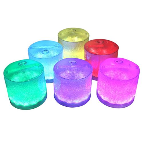Lanterne de Camping Solaire à Eclairage LED Multicolore et Gonflable