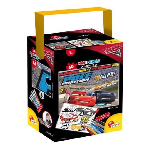 Lisciani puzzle double face a colorier en coffret cars lisciani giochi