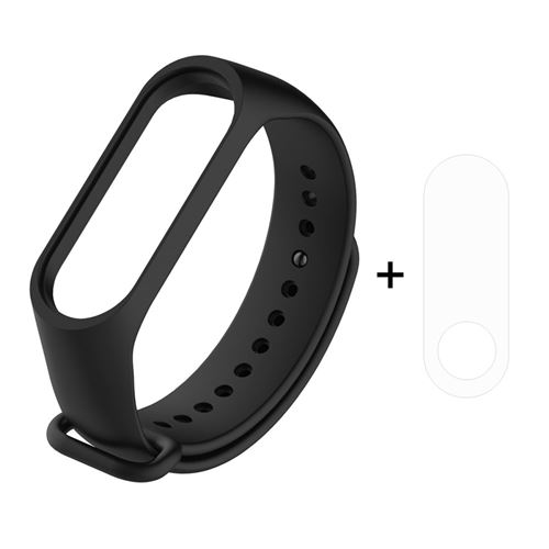 Bracelet en TPU réglable douce au poignet pleine couverture noir pour votre Xiaomi Mi Band 3