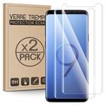 Pack de 2 Verres Trempé Protection Écran (Dureté 9H, 3D-Touch, 100% transparent) pour Smartphone Samsung Galaxy S9