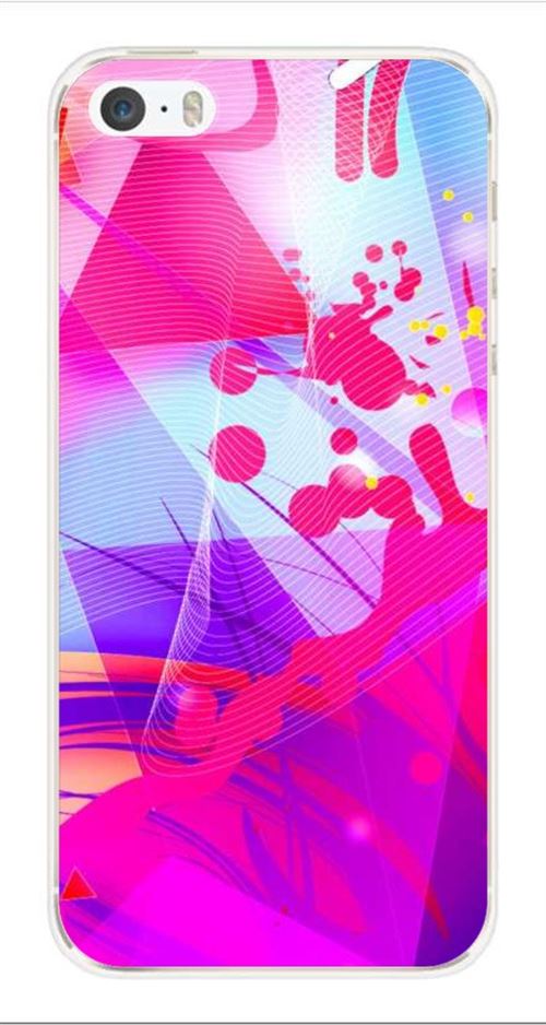 Coque en silicone imprimée compatible iPhone 5 iPhone 5S Square