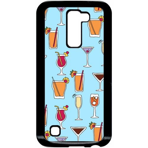 Coque Lg K10 Modele K420n Cocktail Fond Bleu