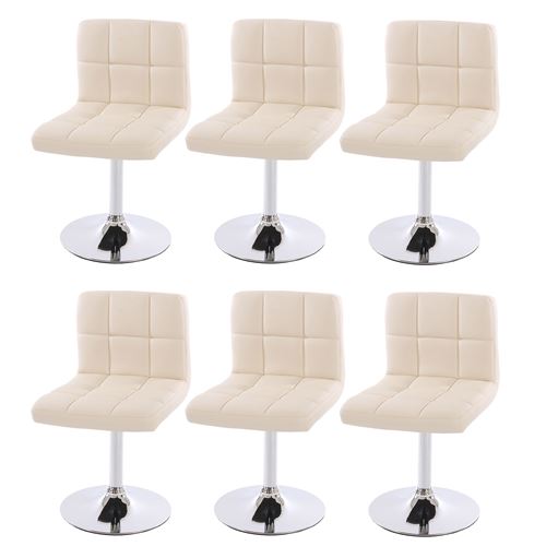 Mendler - Chaise - Intérieur - Métal - Beige - H. 80 cm - Lot de 6 - Image 3