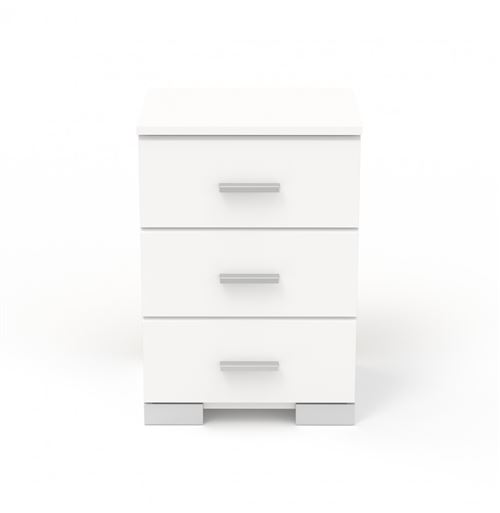 Chevet Galaxy 3 tiroirs - 40 x 58 x 33 cm - Panneau de particules - Blanc