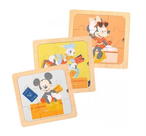 Disney puzzles Mickey Mouse junior 22 cm en bois 3 pièces