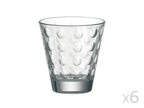 Verre à eau A motifs En verre par Lot de 6 -OPTIC
