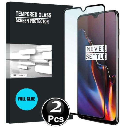 OnePlus 7 Vitre protection d'ecran en verre trempé incassable protection integrale Full 3D Tempered Glass FULL GLUE - [X2-Noir]