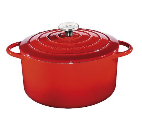 cocotte ronde en fonte émaillée 26cm rouge - 0401001426