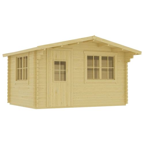 vidaXL Cabane en rondins 44 mm 400x376x243,5 cm Bois de pin solide