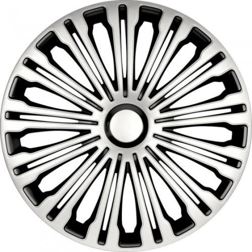 AutoStyle enjoliveurs Volante 15 pouces ABS argent / noir lot de 4