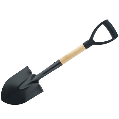 Pelle métallique avec manche en bois