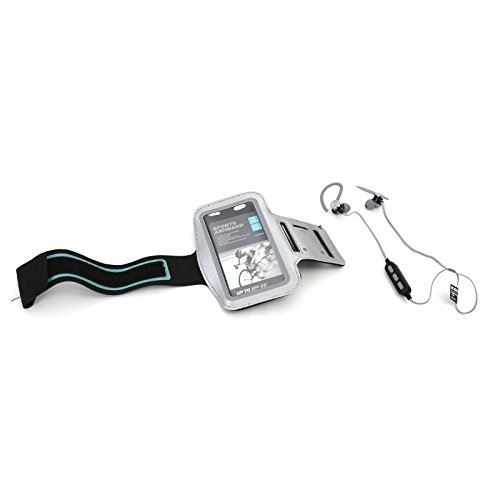 Bracelet sport et casque bluetooth avec microphone PLATINET PM1075GR Gris