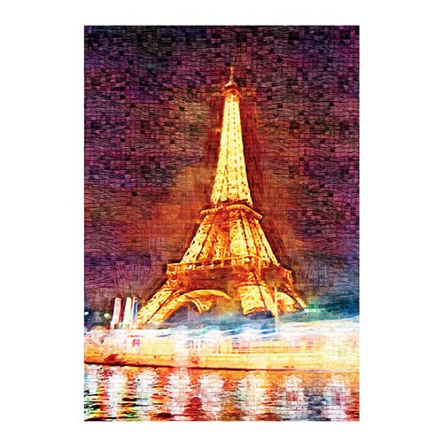 Puzzle 150 pi&egrave;ces tour Eiffel pour enfants _ Jaune 