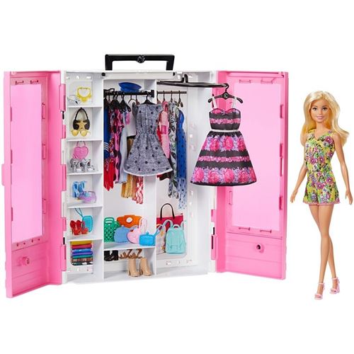 Barbie garde-robe ultime avec accessoires rose